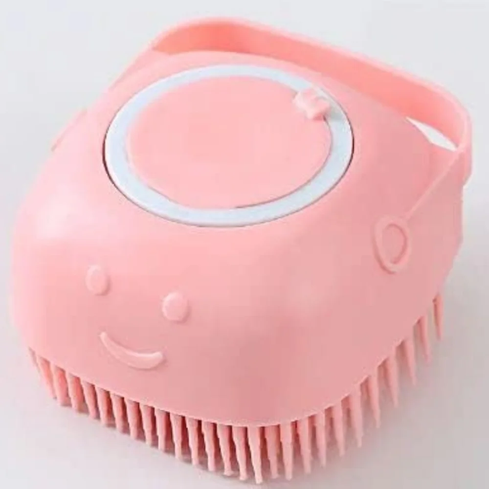 Dog Bath Brush Silicone (Pink)